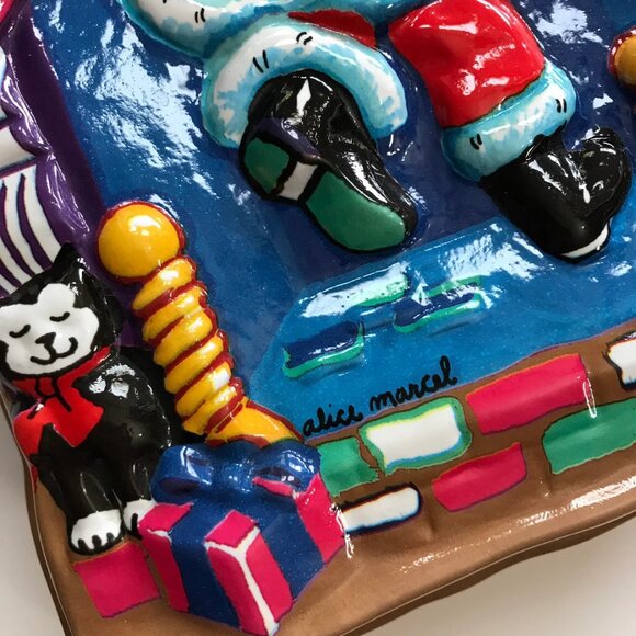 1980s Ullman Alice Marcel Christmas Xmas Holiday Storage Box Plastic Made in USA - Picture 2 of 4